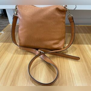 Charming Charlie Tan Crossbody Bag with Adjustable Strap No Callouts